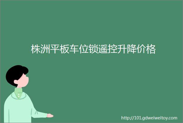 株洲平板车位锁遥控升降价格